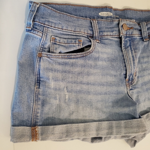 Old Navy (Lot Of 2) Boyfriend Jean Shorts Size 4 High Rise Medium & Lig… - Picture 3 of 14